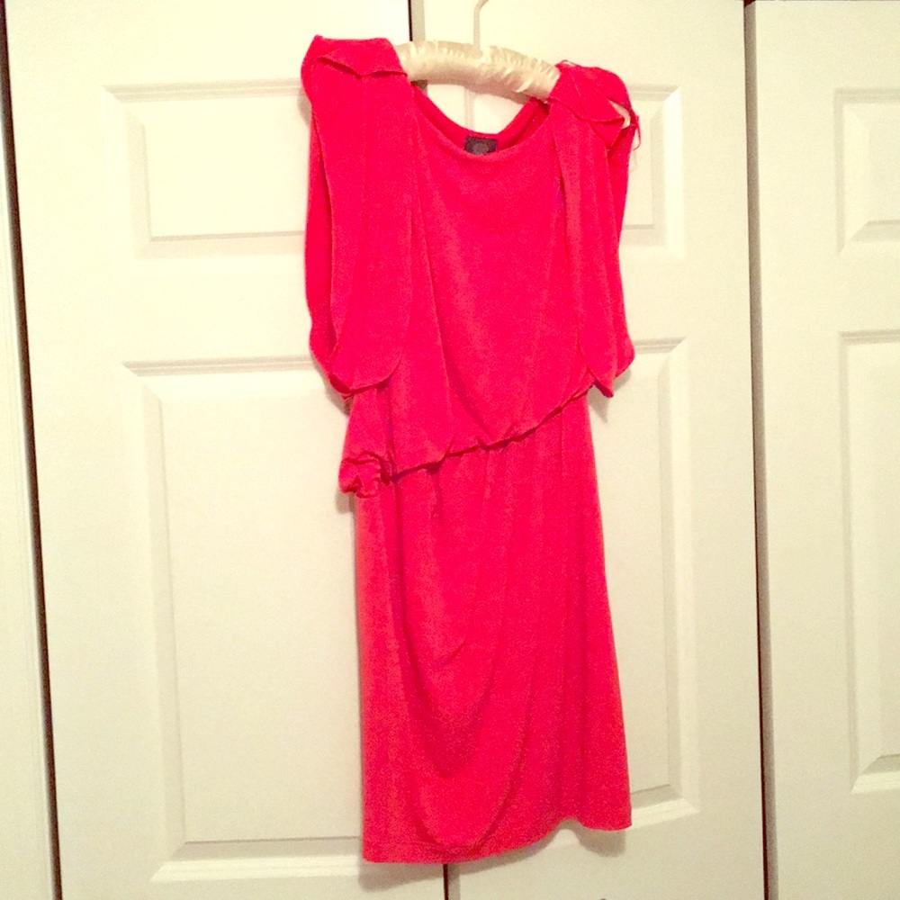 Red knee length dress
